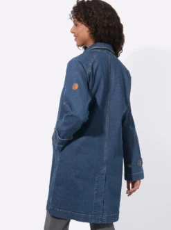 Kurzmantel aus weichem Denim