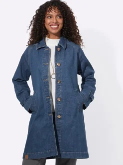 Kurzmantel aus weichem Denim