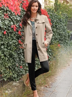 Kurzmantel in Trenchcoat-Optik