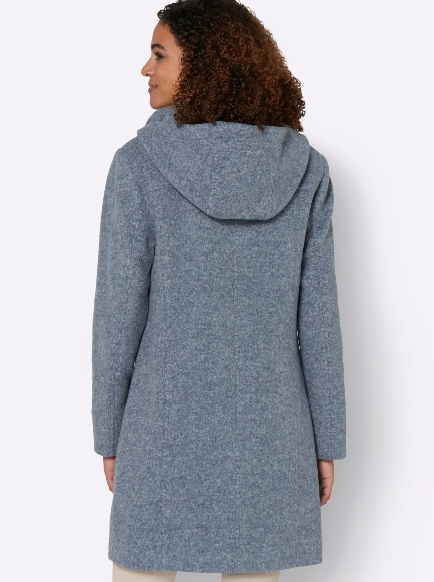 Kurzmantel mit Strick-Bündchen