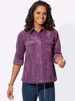Langarm-Bluse aus Cord