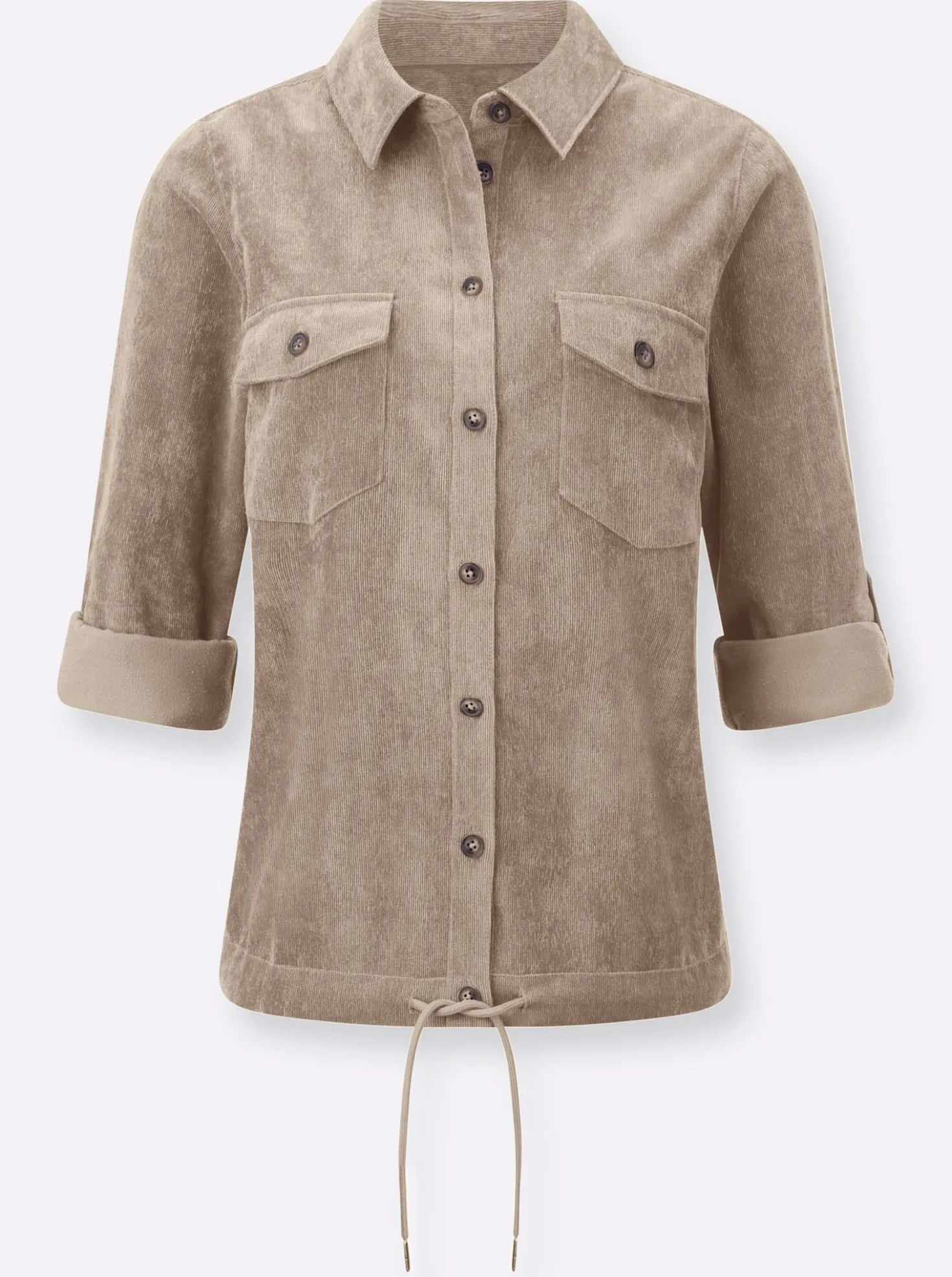 Langarm-Bluse aus Cord