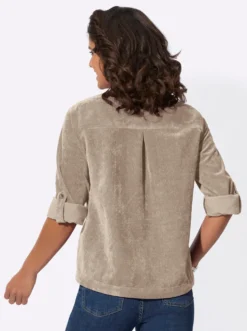 Langarm-Bluse aus Cord
