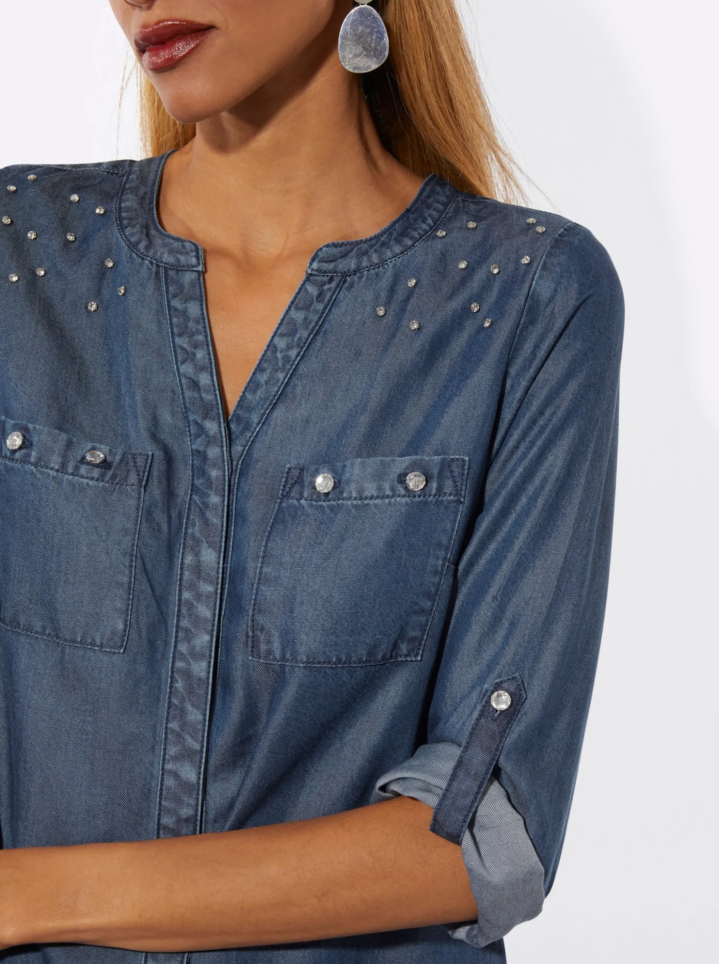 Langarm-Bluse aus Lyocell