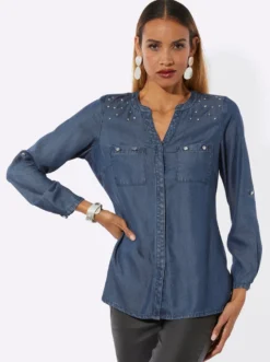Langarm-Bluse aus Lyocell