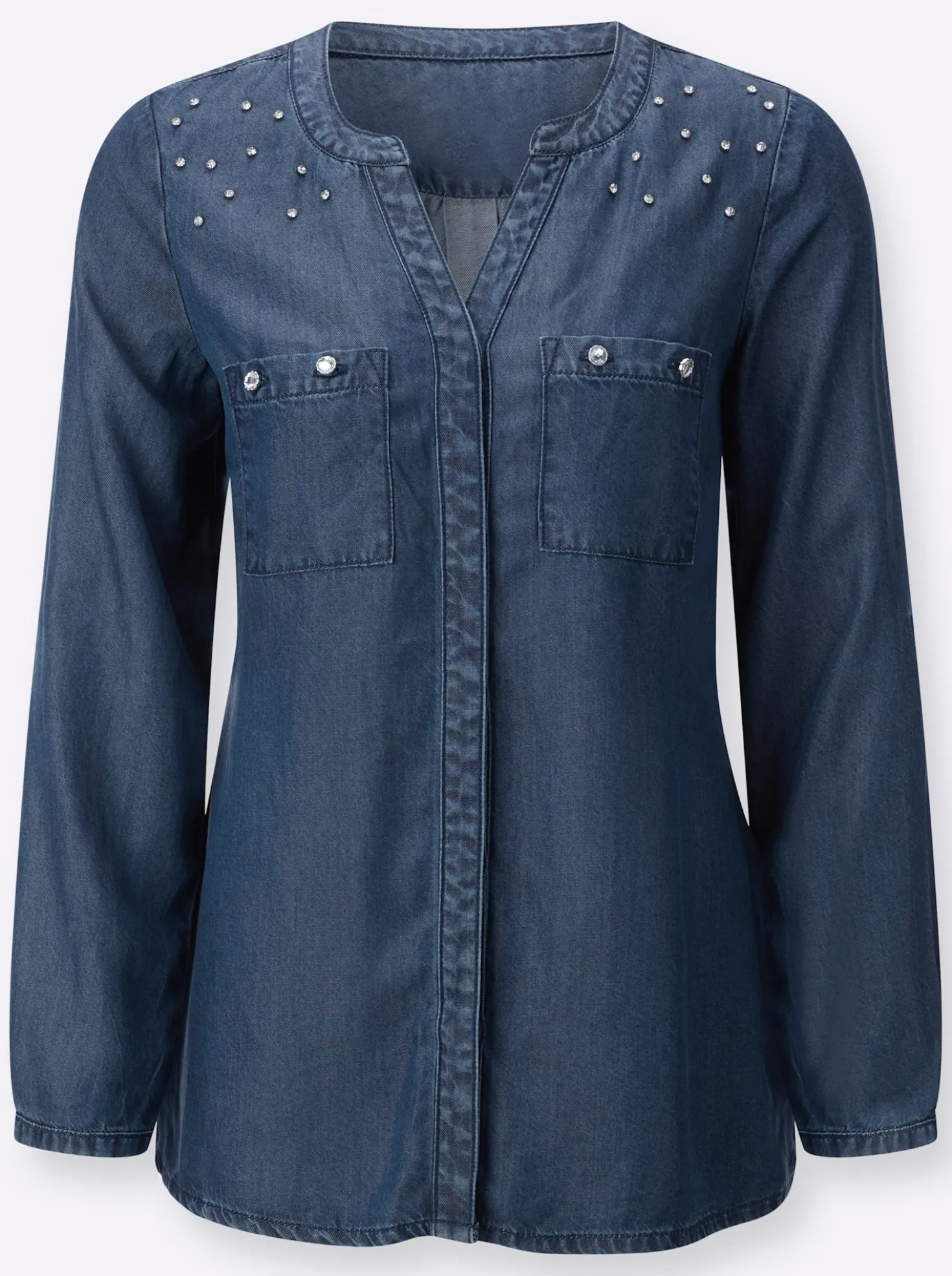 Langarm-Bluse aus Lyocell