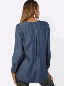 Langarm-Bluse aus Lyocell