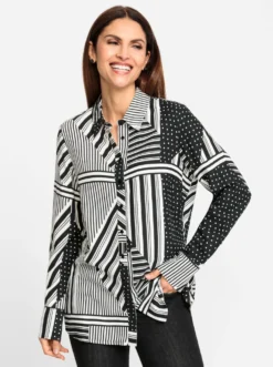 Langarm-Bluse aus reiner Viskose