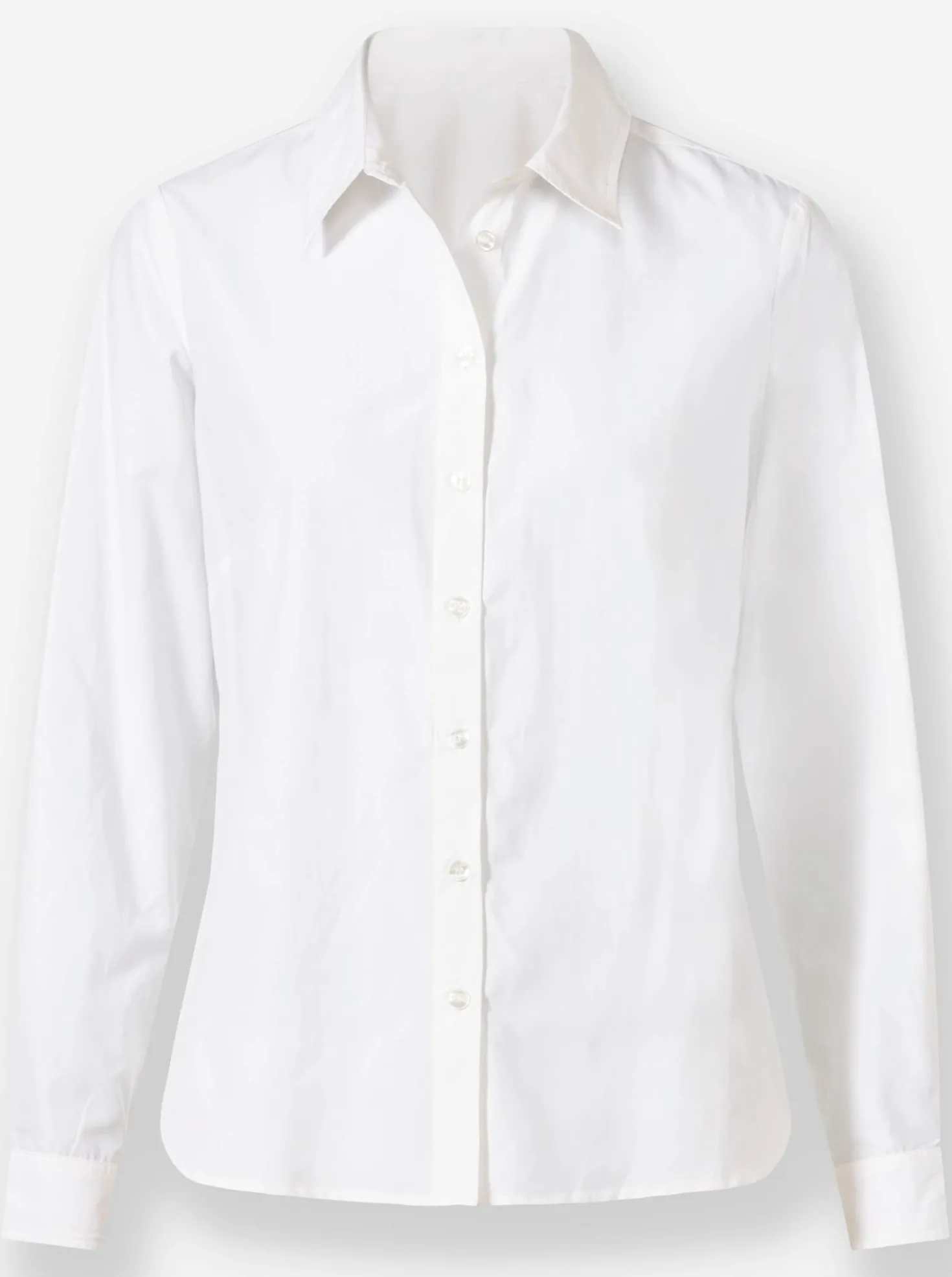 Langarm-Bluse im Baumwoll-Polyester-Mix
