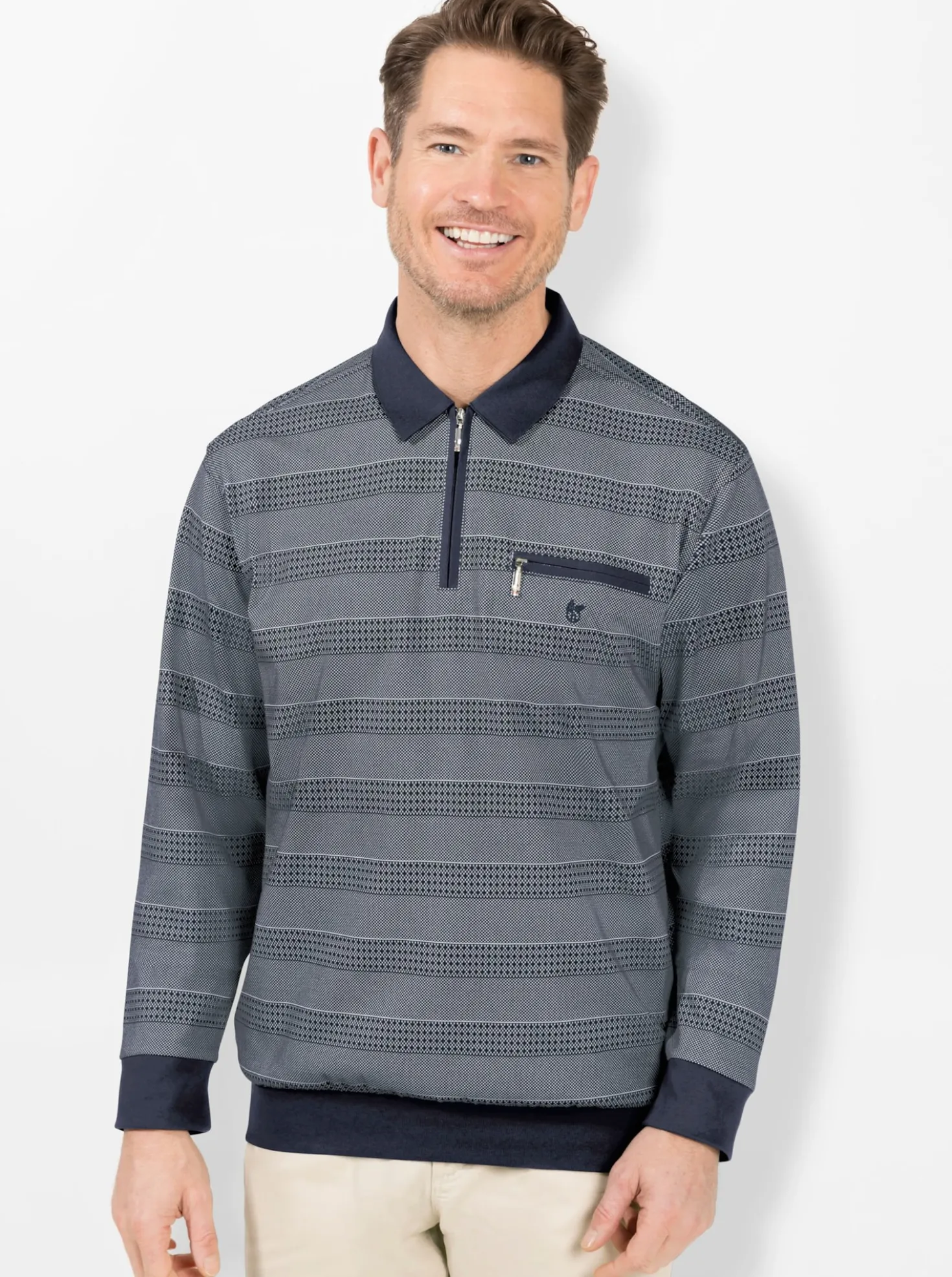 Langarm-Poloshirt