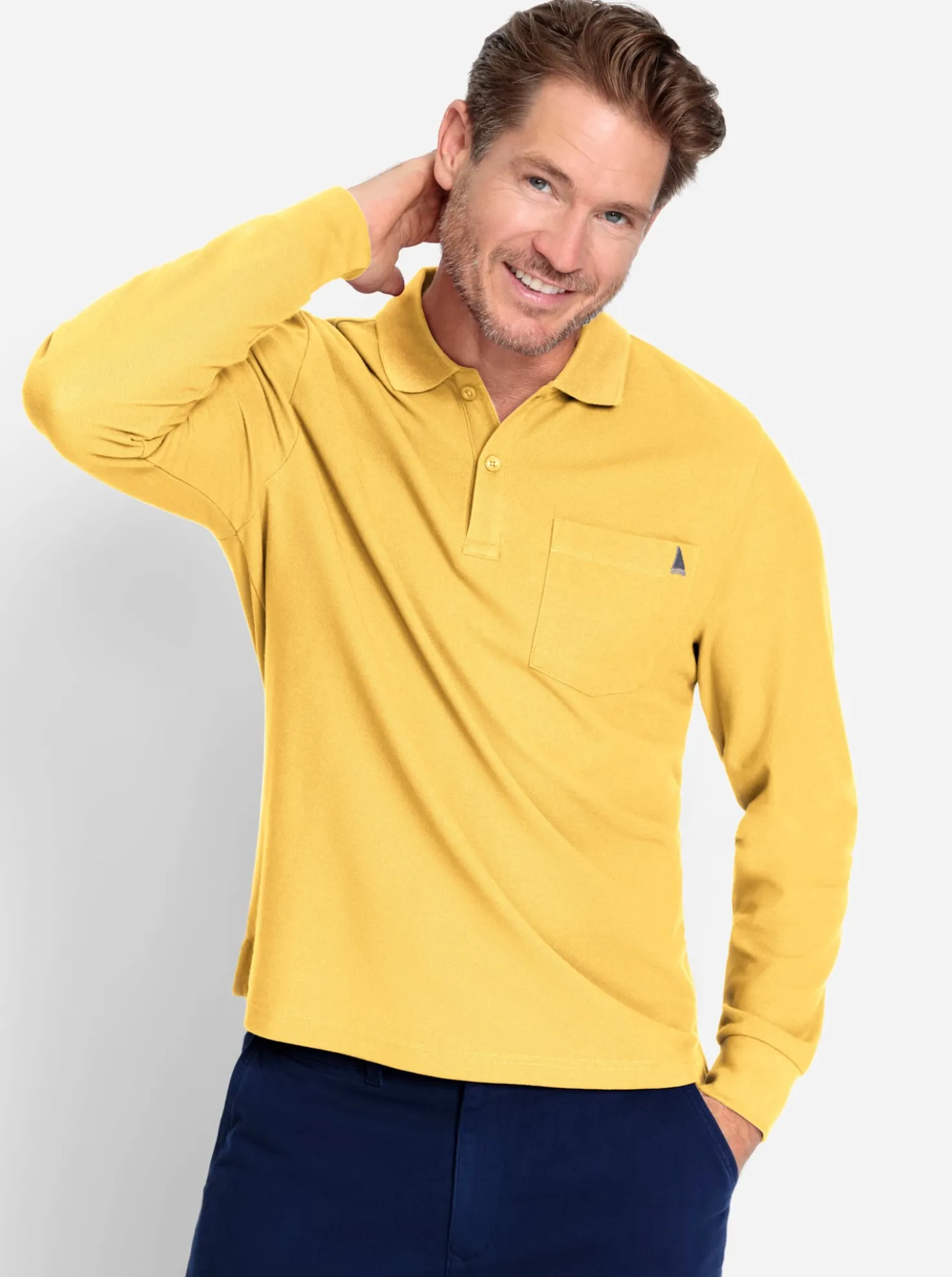 Langarm-Poloshirt