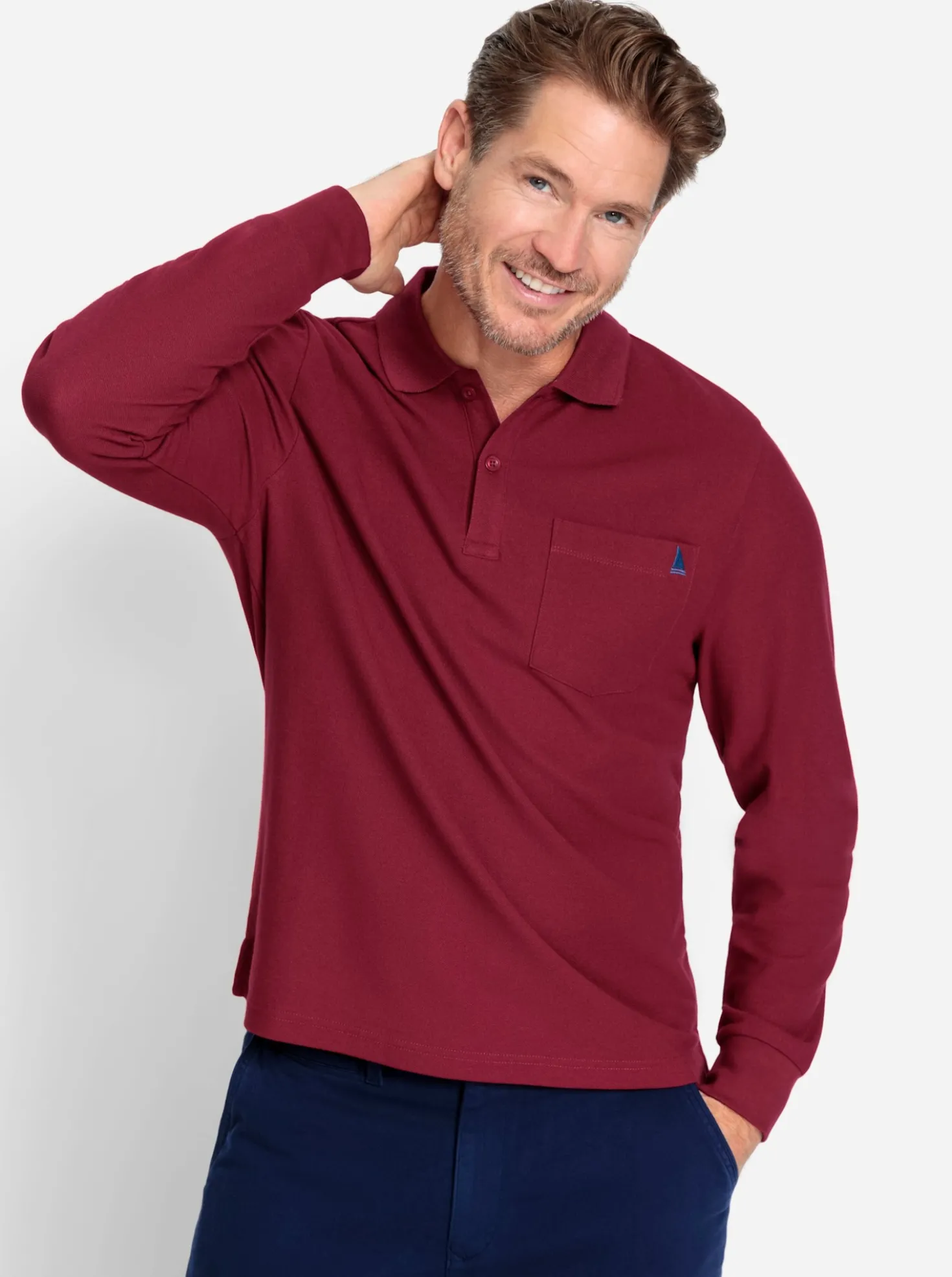 Langarm-Poloshirt