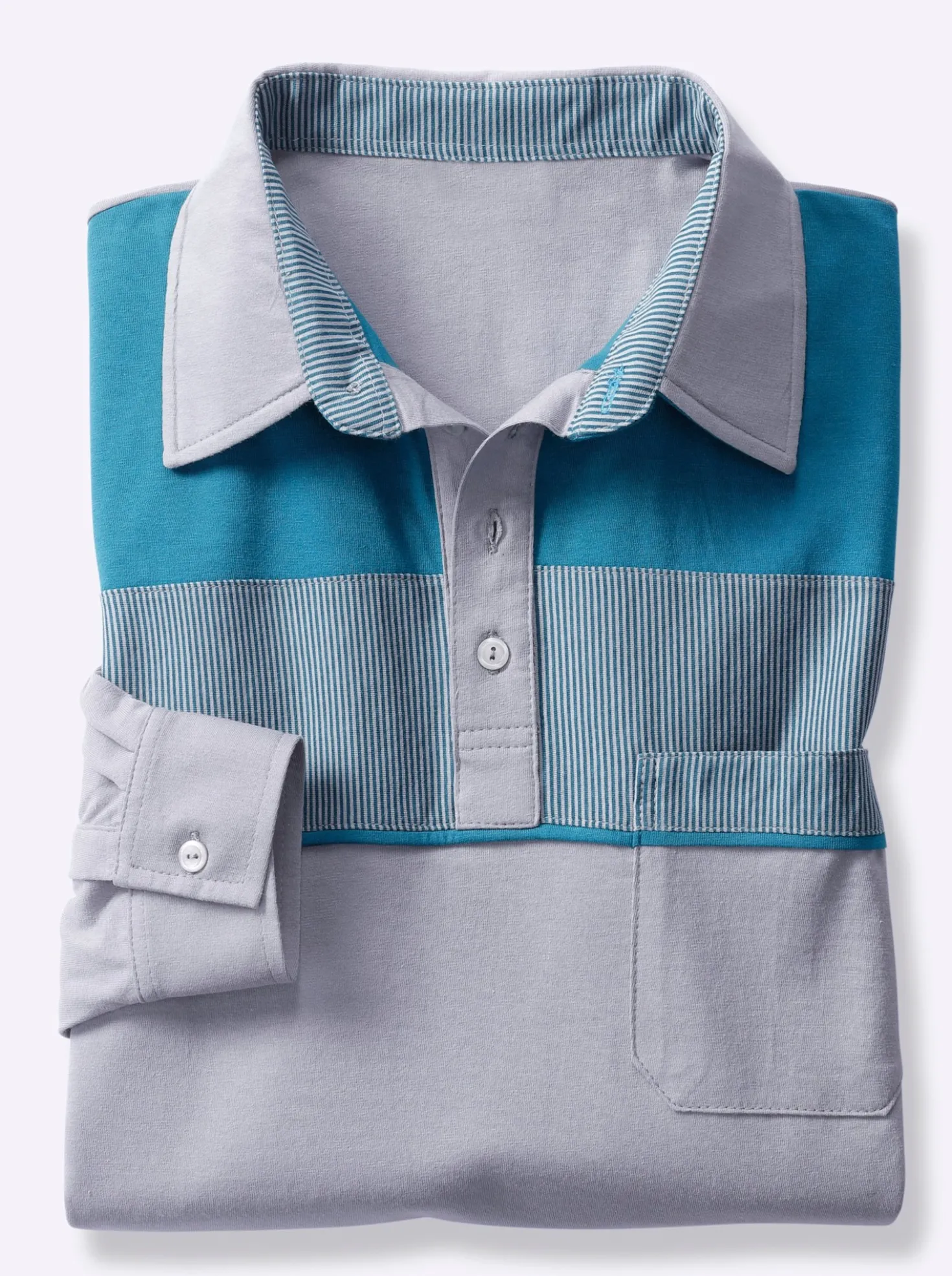 Langarm-Poloshirt
