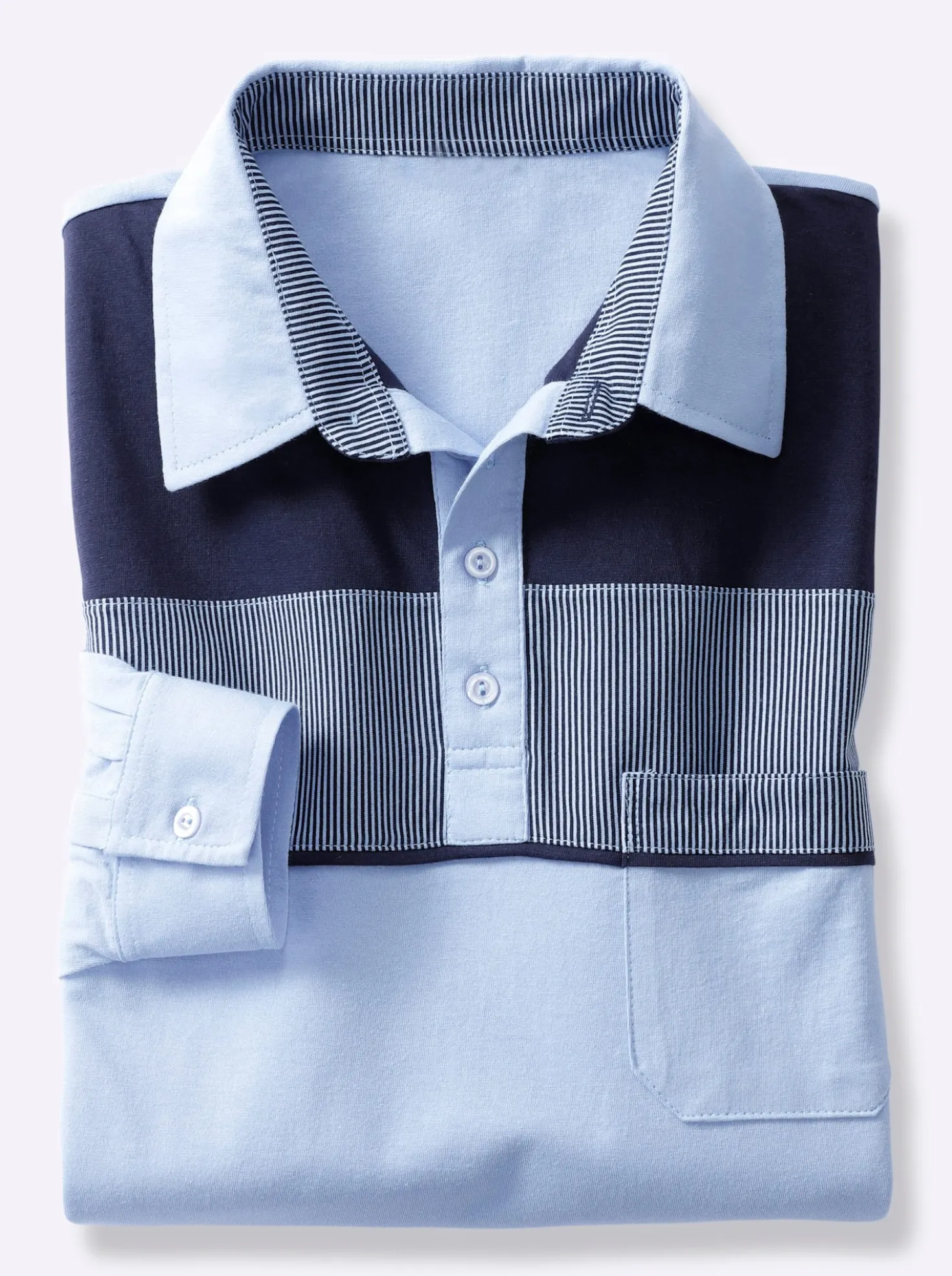 Langarm-Poloshirt