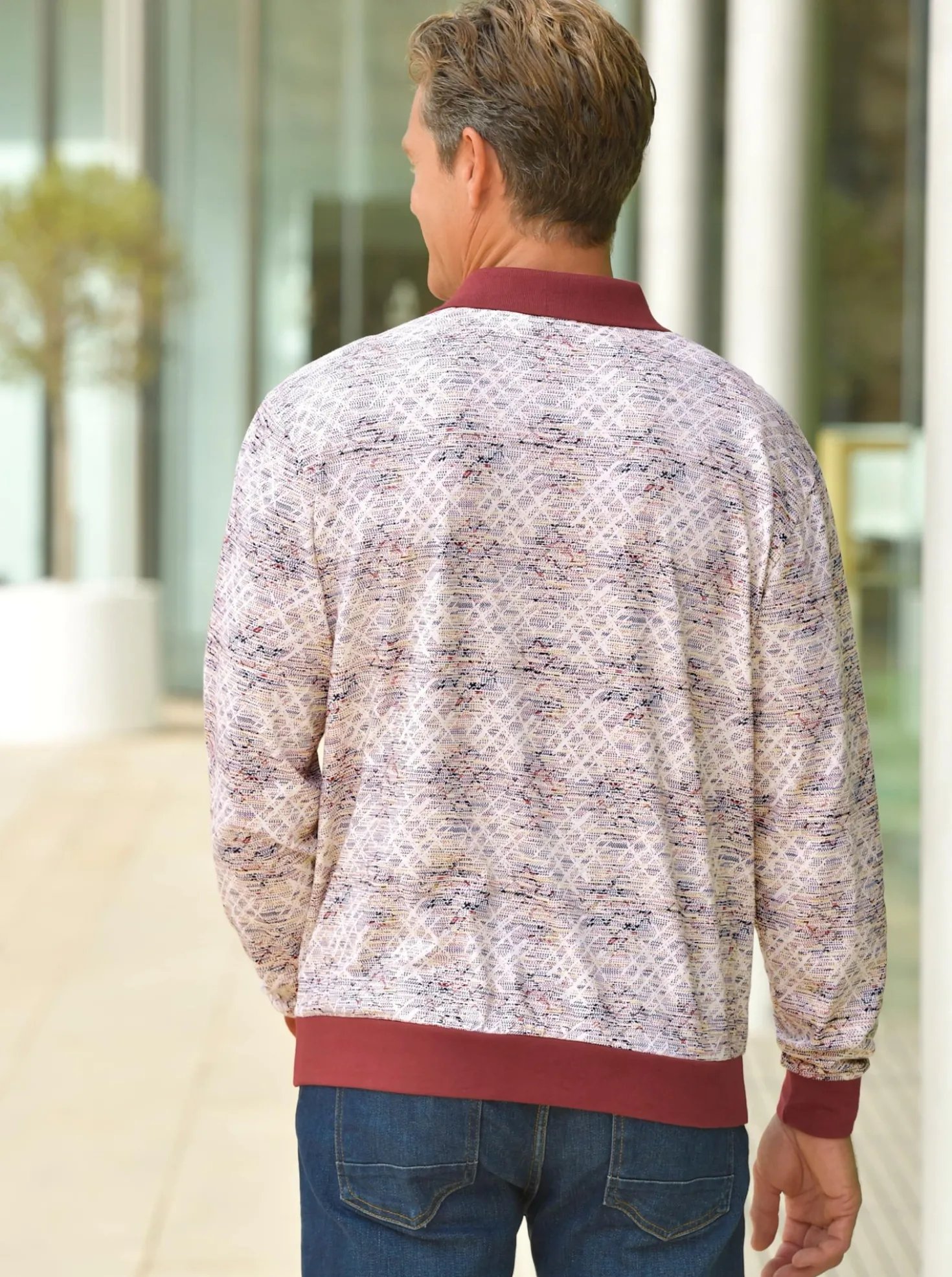 Langarm-Poloshirt
