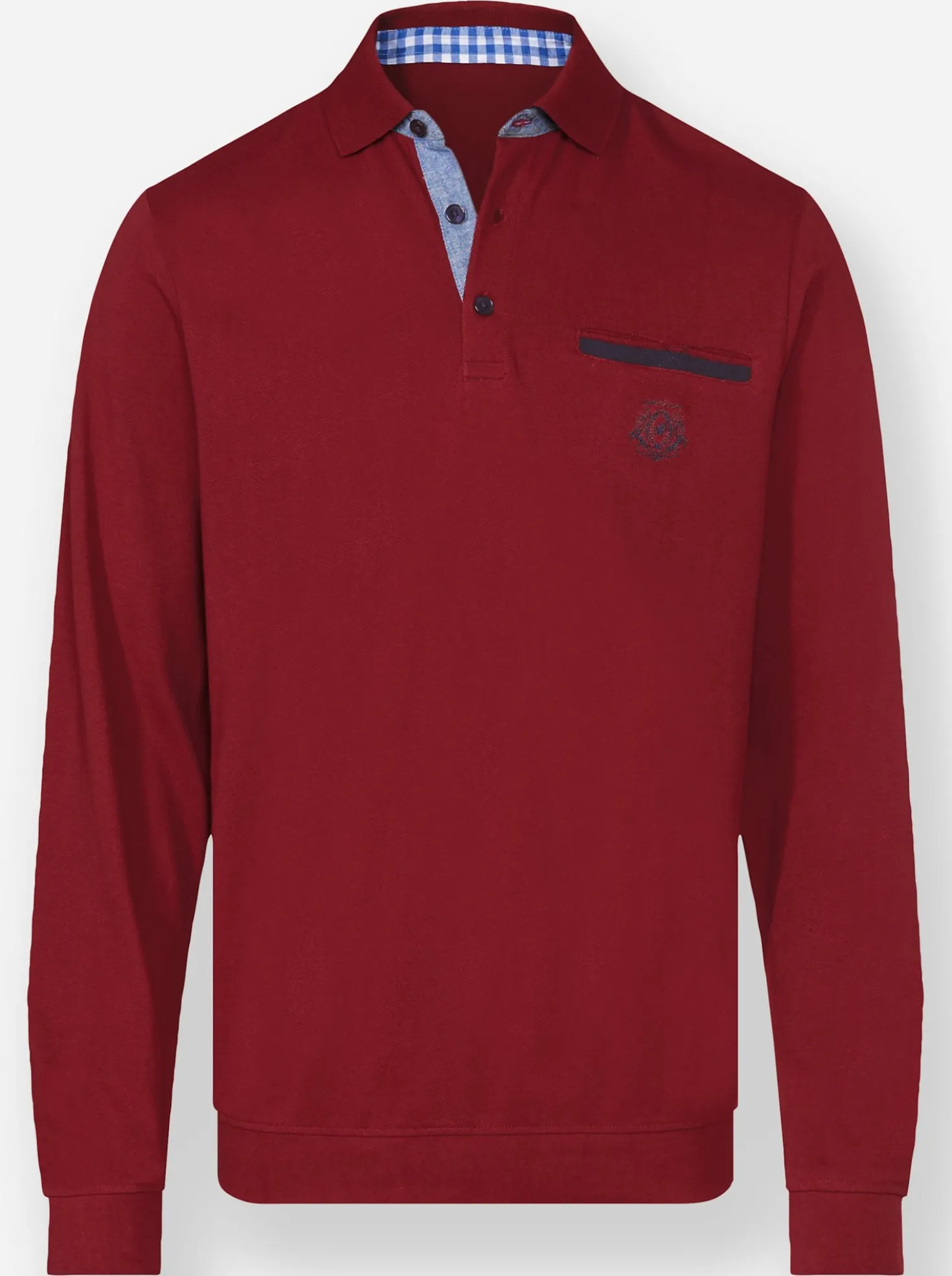 Langarm-Poloshirt in Pikee-Qualität
