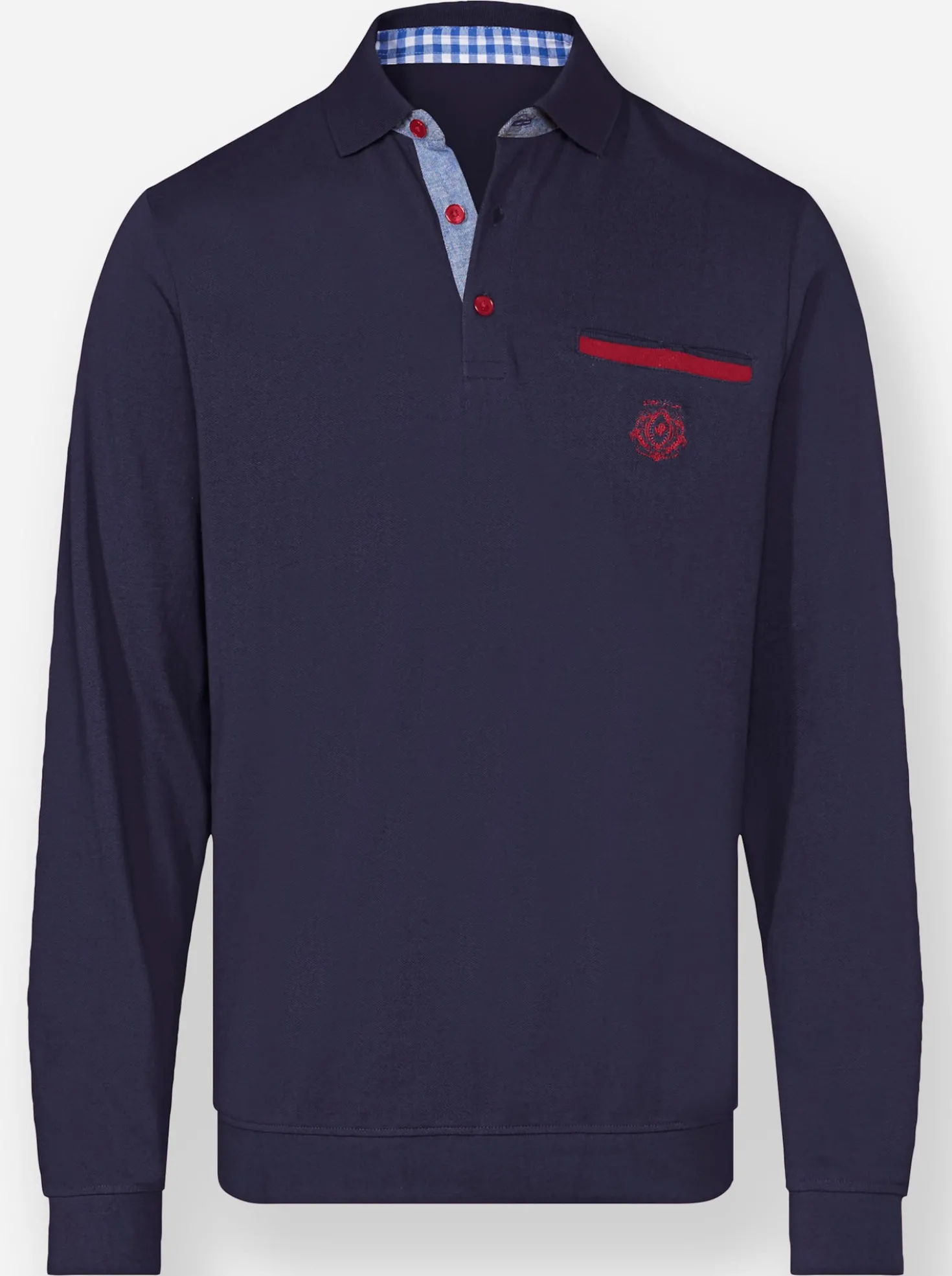 Langarm-Poloshirt in Pikee-Qualität