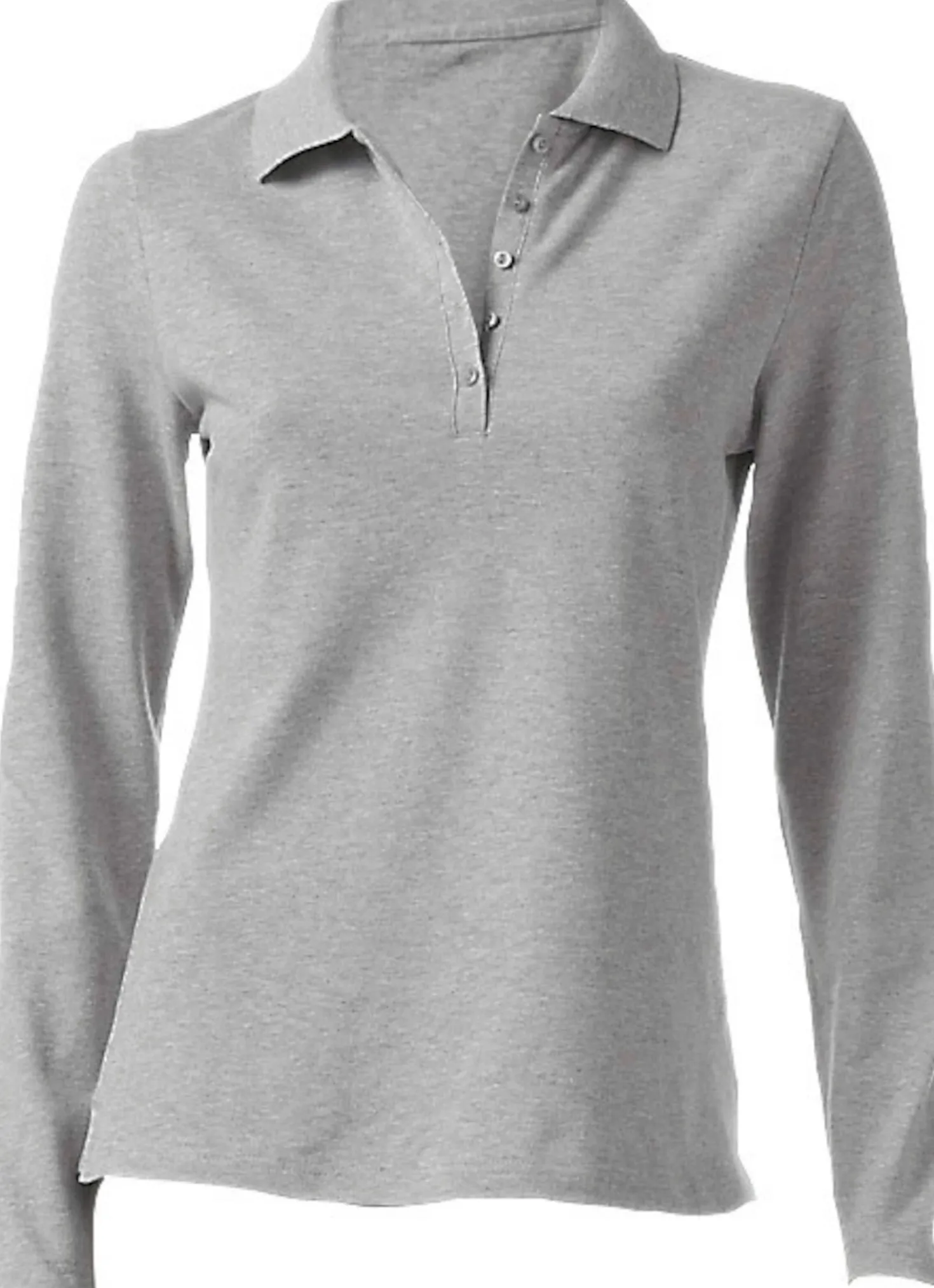 Langarm-Poloshirt in Pikee-Qualität