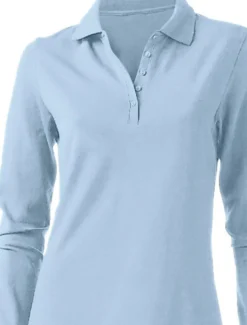 Langarm-Poloshirt in Pikee-Qualität