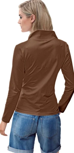 Langarm-Poloshirt in Pikee-Qualität