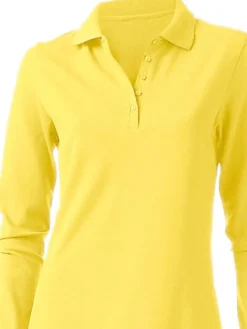 Langarm-Poloshirt in Pikee-Qualität