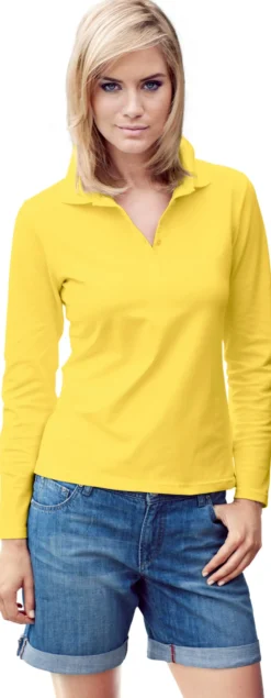 Langarm-Poloshirt in Pikee-Qualität
