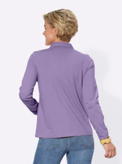 Langarm-Poloshirt in reiner Baumwoll-Qualität
