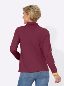 Langarm-Poloshirt in reiner Baumwoll-Qualität