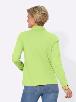 Langarm-Poloshirt in reiner Baumwoll-Qualität