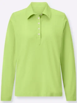 Langarm-Poloshirt in reiner Baumwoll-Qualität