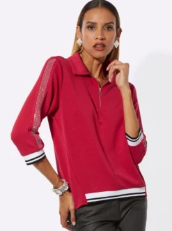 Langarm-Poloshirt mit Modal (TENCEL)