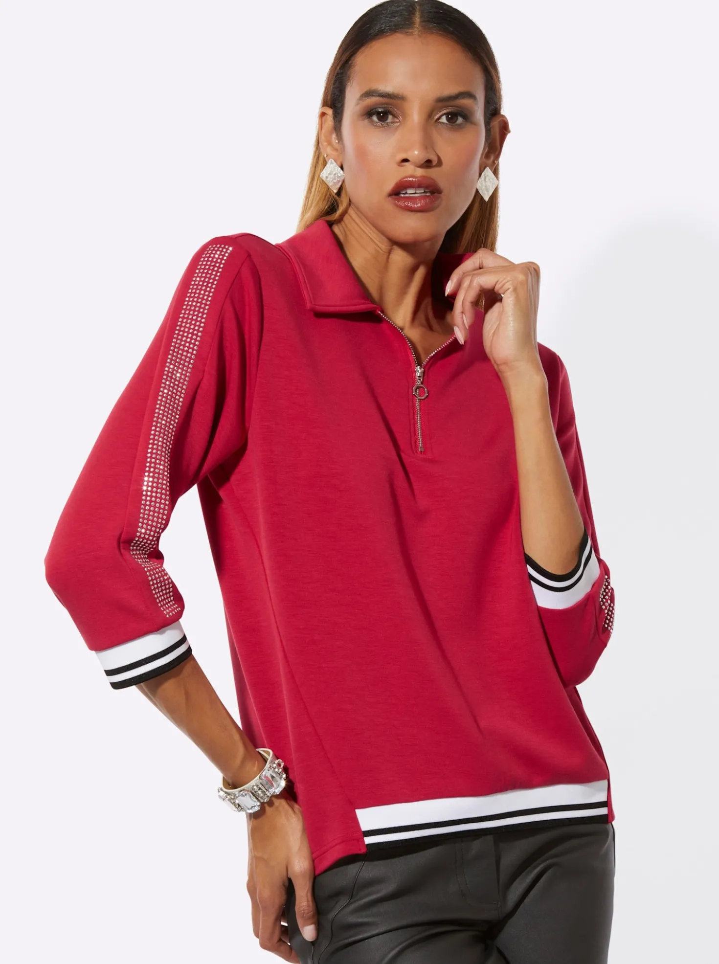 Langarm-Poloshirt mit Modal (TENCEL)