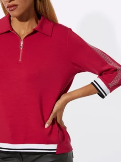 Langarm-Poloshirt mit Modal (TENCEL)