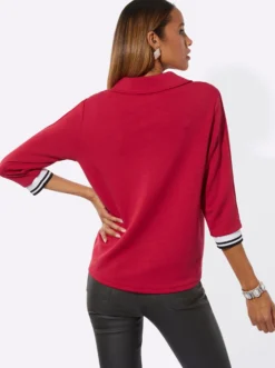 Langarm-Poloshirt mit Modal (TENCEL)