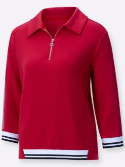 Langarm-Poloshirt mit Modal (TENCEL)