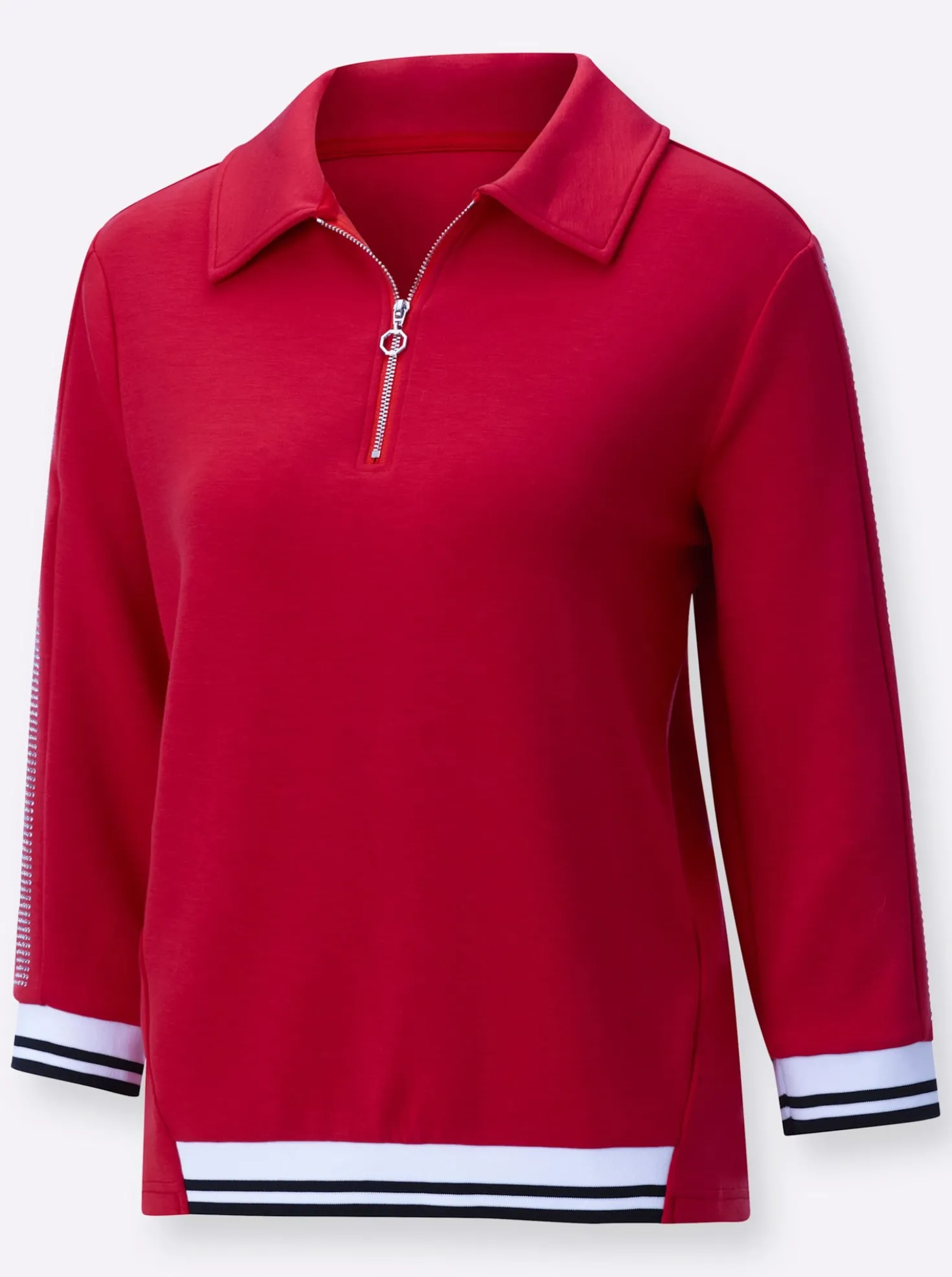 Langarm-Poloshirt mit Modal (TENCEL)