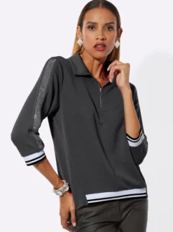 Langarm-Poloshirt mit Modal (TENCEL)