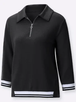 Langarm-Poloshirt mit Modal (TENCEL)