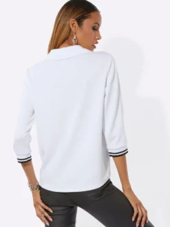 Langarm-Poloshirt mit Modal (TENCEL)