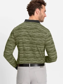 Langarm-Poloshirt , temperaturausgleichend und bügelfrei