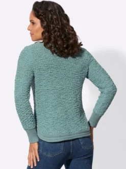 Langarm-Pullover aus Flausch-Effektgarn
