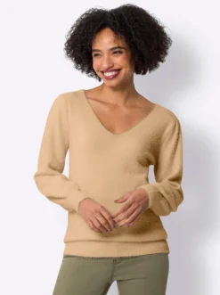 Langarm-Pullover aus Flauschgarn