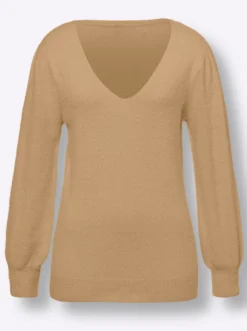 Langarm-Pullover aus Flauschgarn