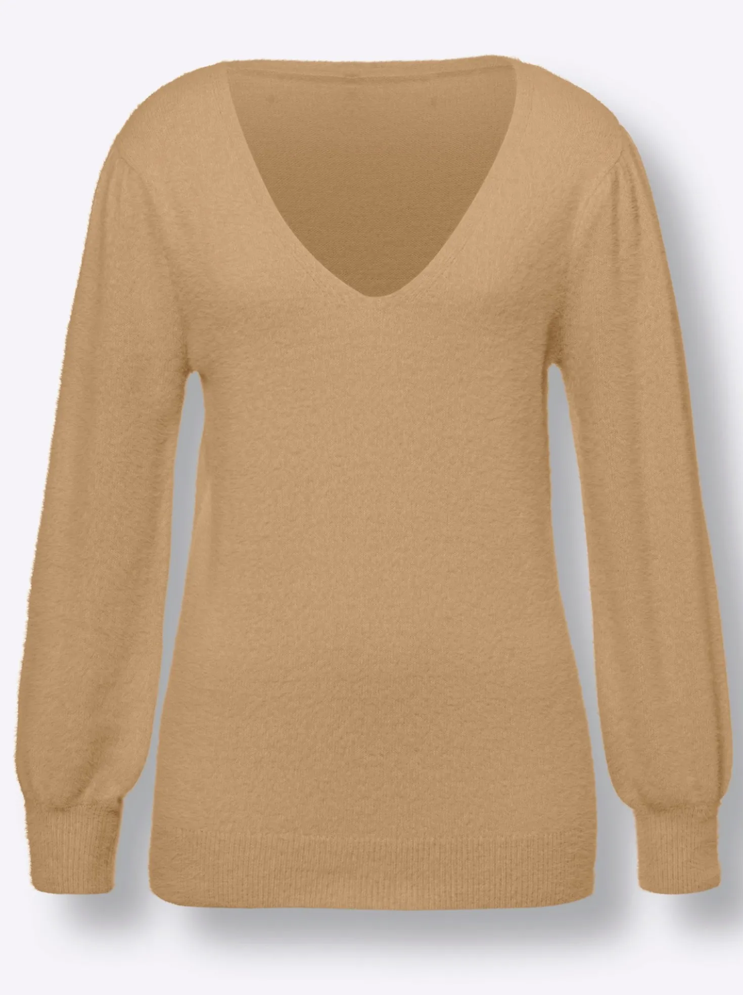 Langarm-Pullover aus Flauschgarn