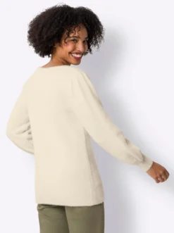 Langarm-Pullover aus Flauschgarn