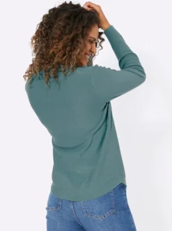 Langarm-Pullover aus reiner Baumwolle