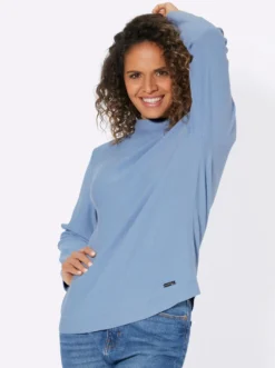 Langarm-Pullover aus reiner Baumwolle