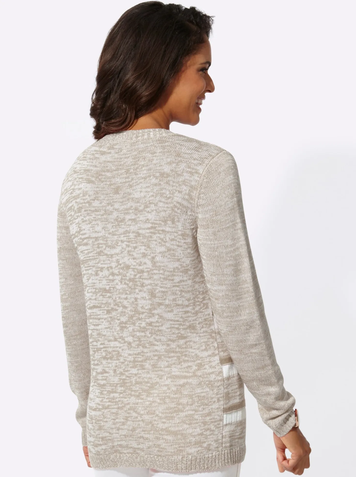 Langarm-Pullover im Ringel-Dessin