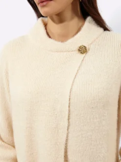 Langarm-Pullover in asymmetrischer Lagen-Optik