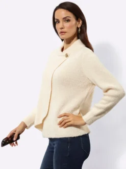 Langarm-Pullover in asymmetrischer Lagen-Optik